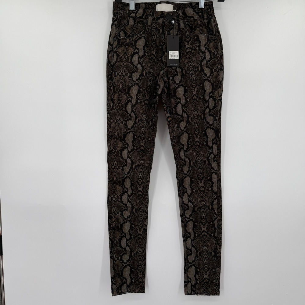 One Teaspoon Legend Brown Black Animal Snake Python Print Jeans Size 26